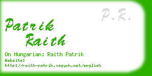 patrik raith business card